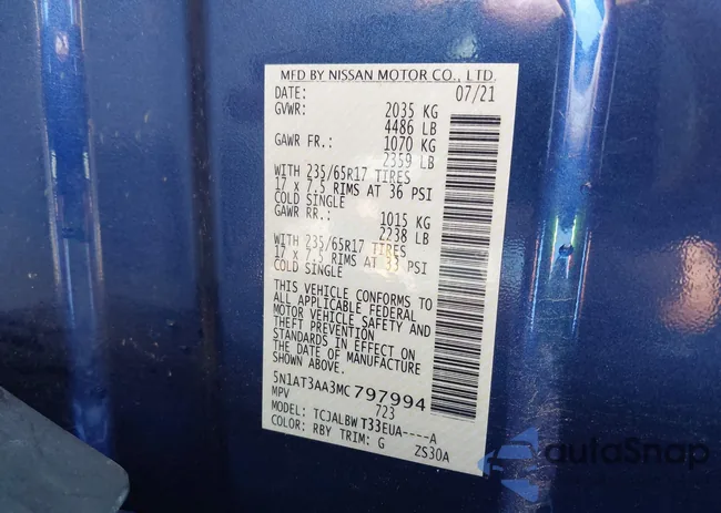 5N1AT3AA3MC797994: 40352896