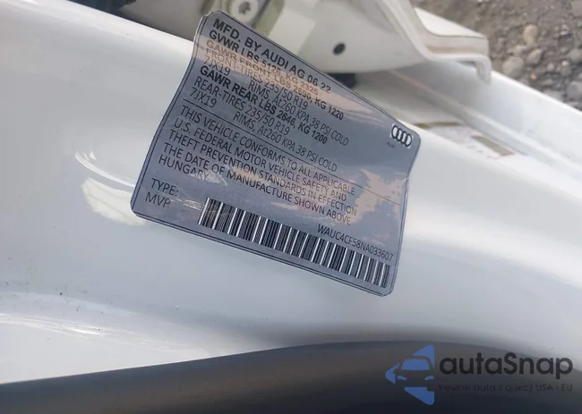 WAUC4CF58NA035308: 40354165