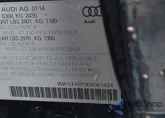 WA1LFAFP3EA081464: 40354477