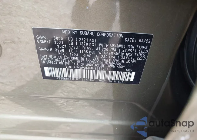 4S4WMAKD4P3433264: 40357993