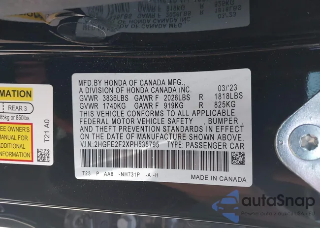 2HGFE2F2XPH535795: 40357562