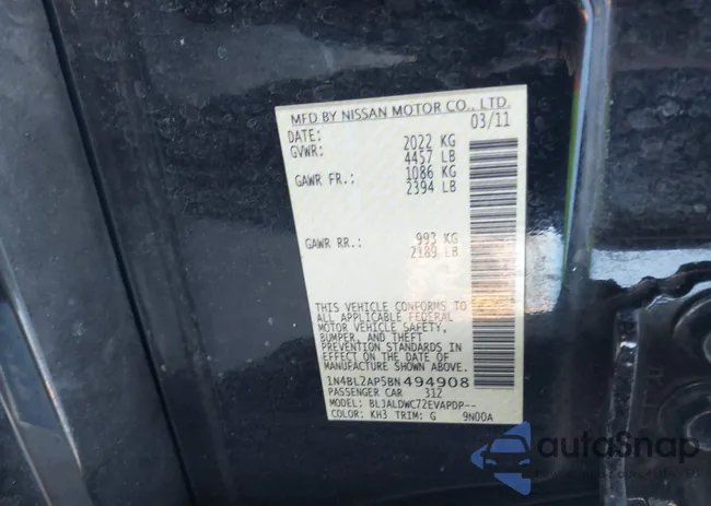 1N4BL2AP5BN494908: 40360215