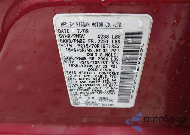 JN8AS5MT7AW000757: 40362025