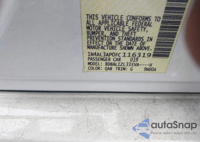 1N4AL3AP0FC116319: 40365062