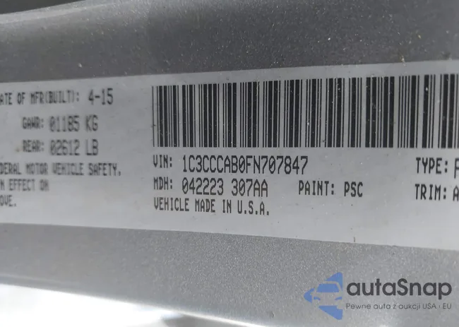 1C3CCCAB0FN707847: 40366723