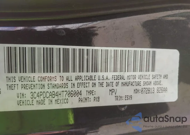 3C4PDCAB4HT706004: 40370010