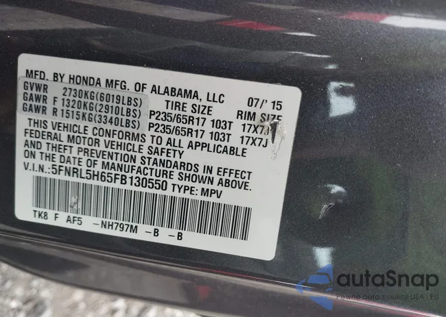 5FNRL5H65FB130550: 40372286