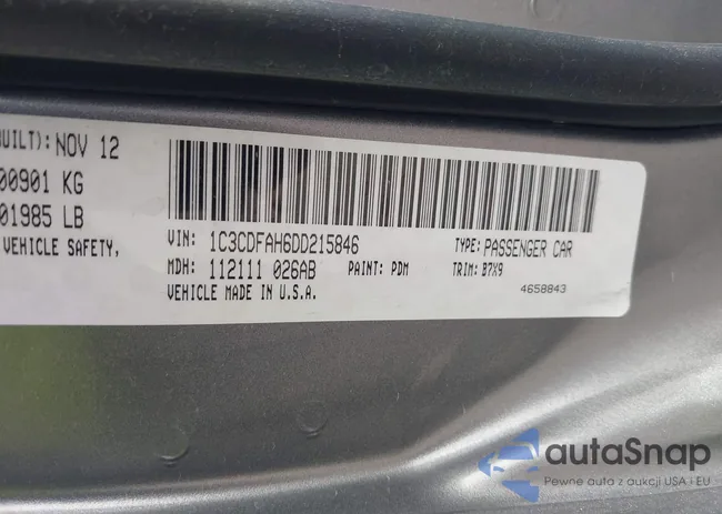 1C3CDFAH6DD215846: 40372388