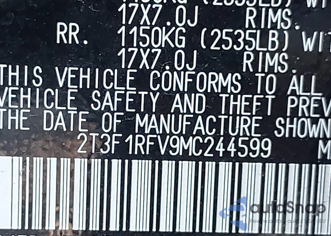 2T3F1RFV9MC244599: 40371556