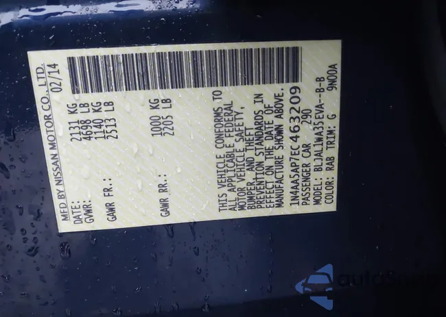 1N4AA5AP7EC463209: 40373542