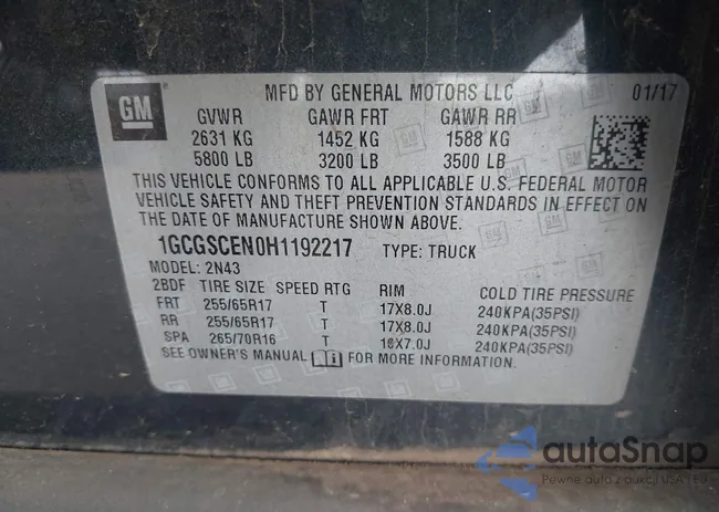 1GCGSCEN0H1192217: 40373688