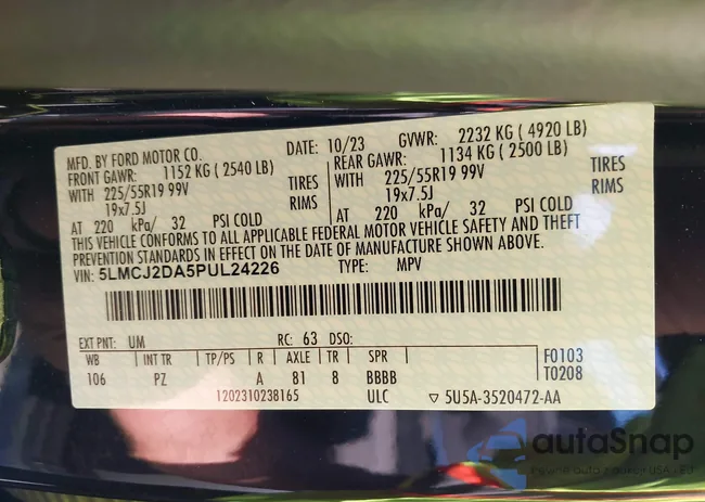 5LMCJ2DA5PUL24226: 40375067