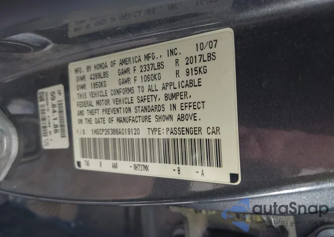 1HGCP26388A019120: 40375255