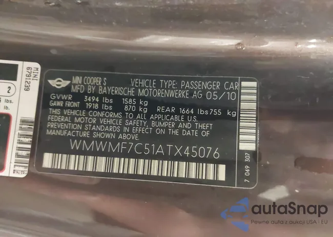 WMWMF7C51ATX45076: 40374463