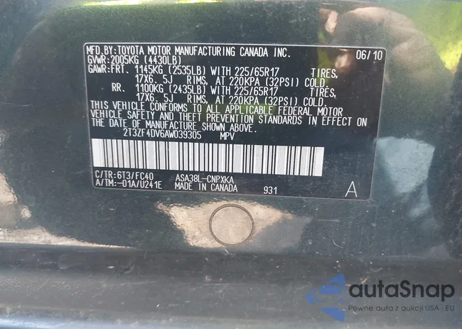 2T3ZF4DV6AW039305: 40375764