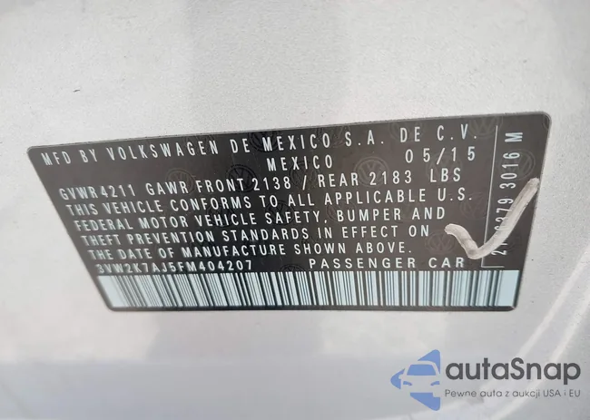 3VW2K7AJ5FM404207: 40378056