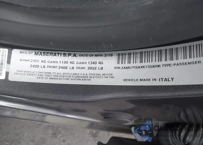 ZAM57YSAXK1334096: 40380041