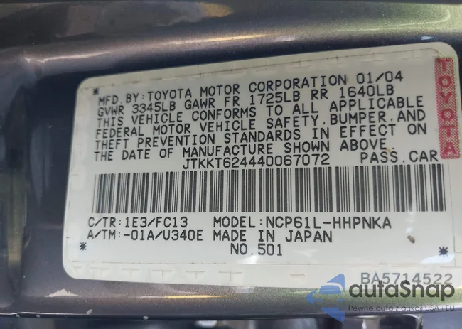 JTKKT624440067072: 40382063