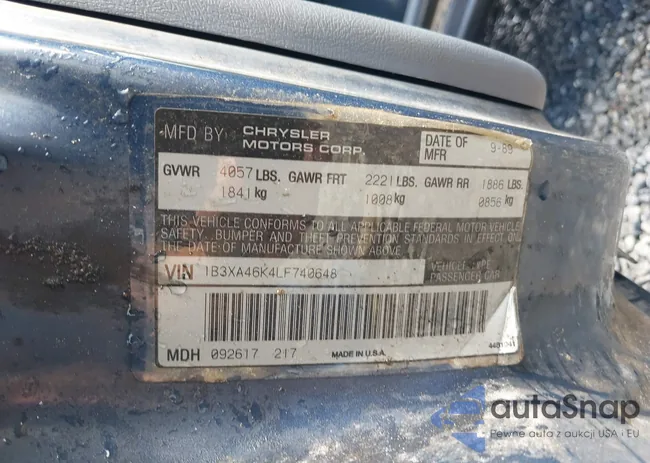 1B3XA46K4LF740648: 40383192