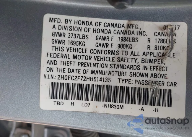 2HGFC2F72HH514135: 40383249