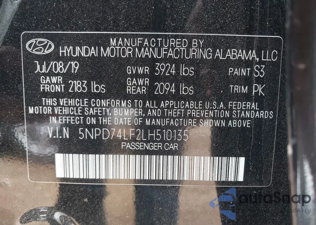 5NPD74LF2LH510135: 40382682