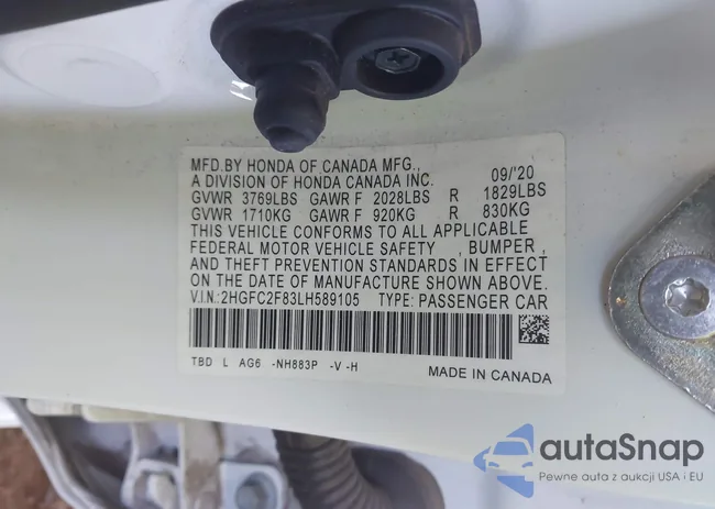 2HGFC2F83LH589105: 40386067