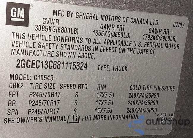 2GCEC13C681115324: 40386284