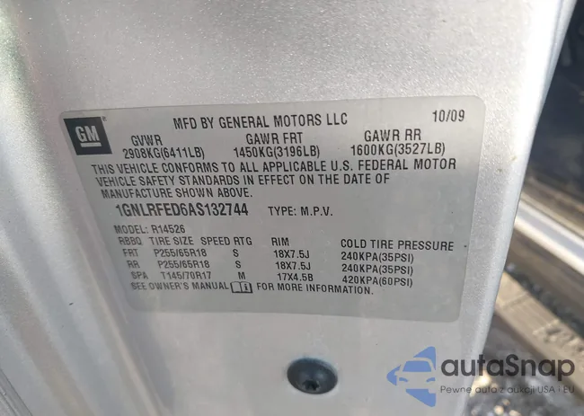 1GNLRFED6AS132744: 40388081