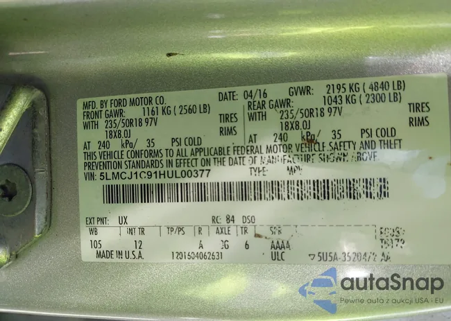 5LMCJ1C91HUL00377: 40393310