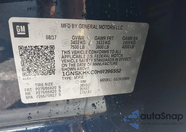 1GNSKHKC0HR396552: 40395363