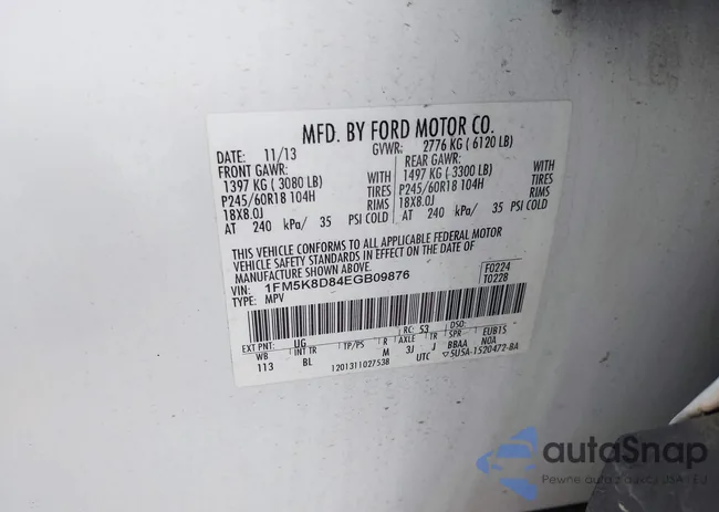 1FM5K8D84EGB09876: 40397545