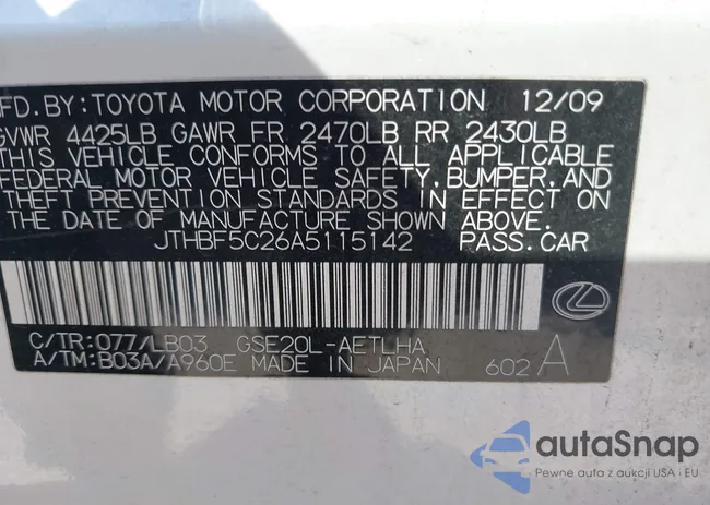 JTHBF5C26A5115142: 40397556