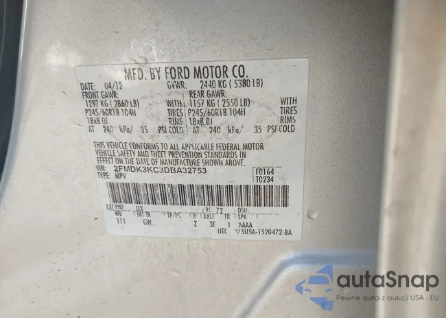 2FMDK3KC3DBA32753: 40398735