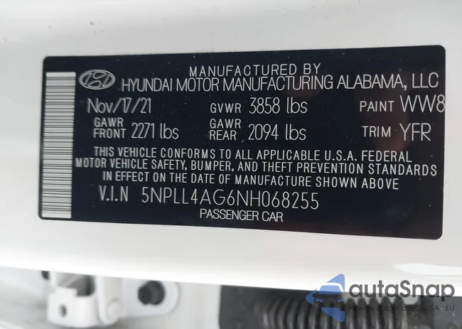 5NPLL4AG6NH068255: 40401125