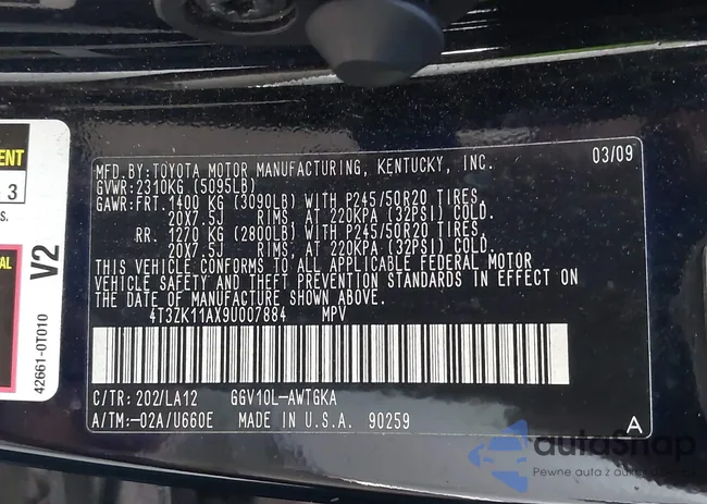 4T3ZK11AX9U007884: 40401601