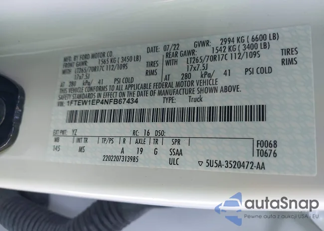 1FTEW1EP4NFB67434: 40402830