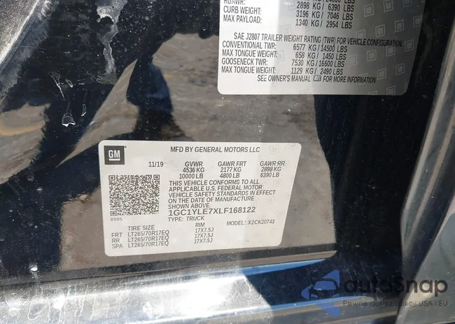 1GC1YLE7XLF168122: 40403065