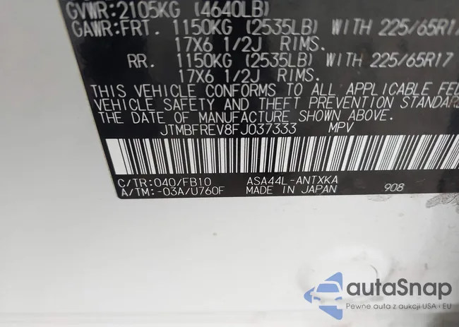JTMBFREV8FJ037333: 40405153