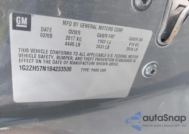 1G2ZH57N184233506: 40405219