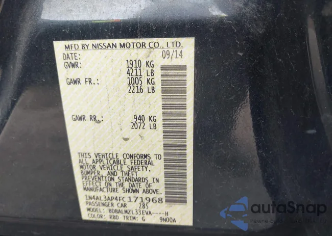 1N4AL3AP4FC171968: 40406956