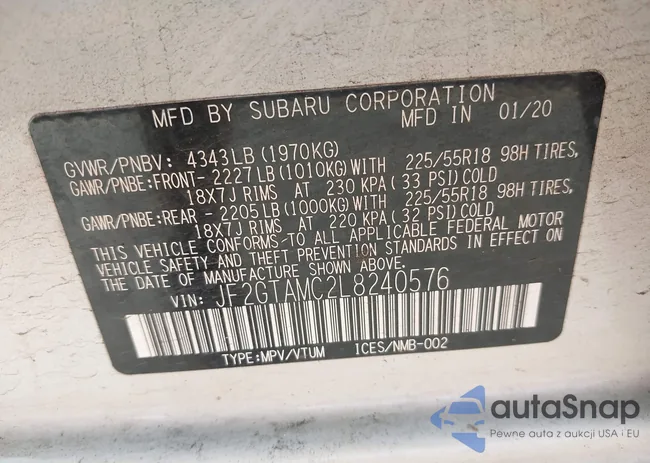 JF2GTAMC2L8240576: 40407728