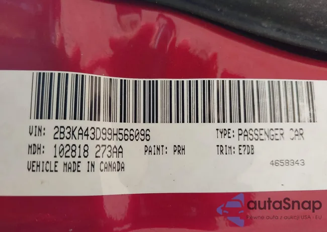 2B3KA43D99H566096: 40408806