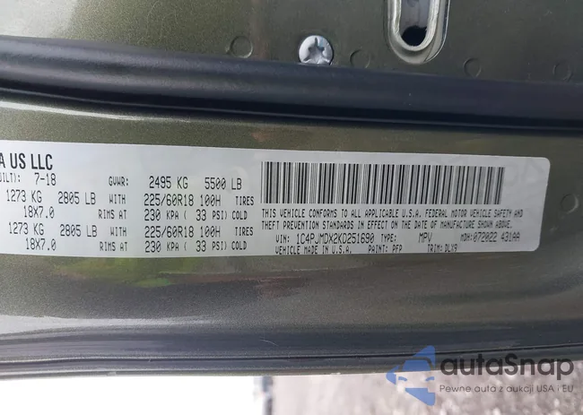 1C4PJMDX2KD251690: 40410738