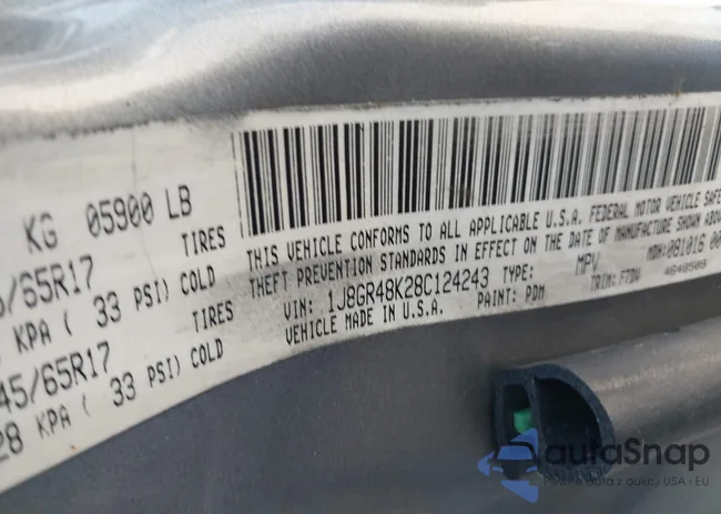 1J8GR48K28C124243: 40411891