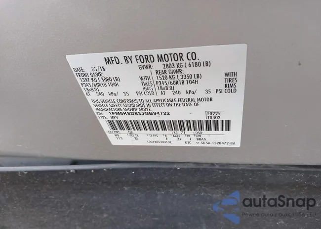 1FM5K8D83JGB94722: 40411660