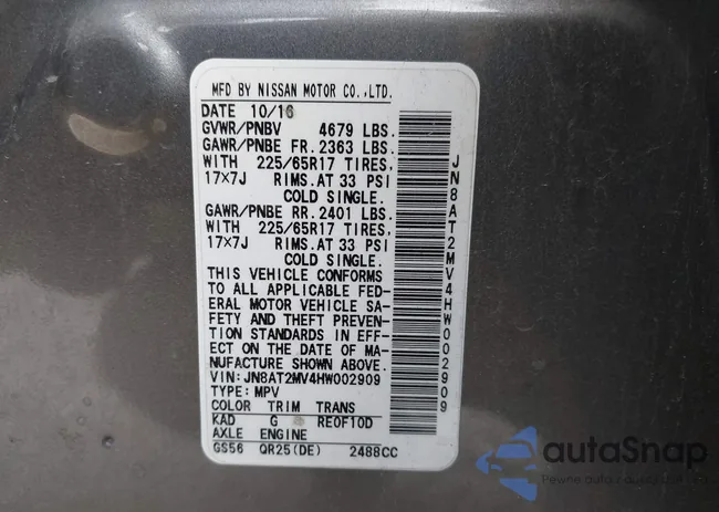 JN8AT2MV4HW002909: 40412838