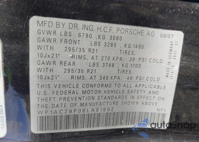 WP1AC29P08LA91982: 40414928