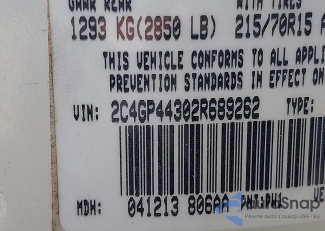 2C4GP44302R689262: 40415776