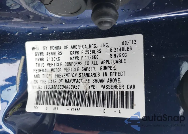 19UUA8F20DA000829: 40417144