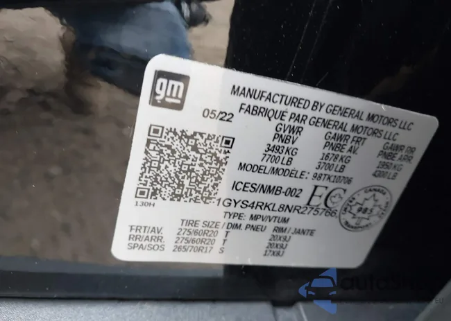 1GYS4BKL9MR437832: 40420796